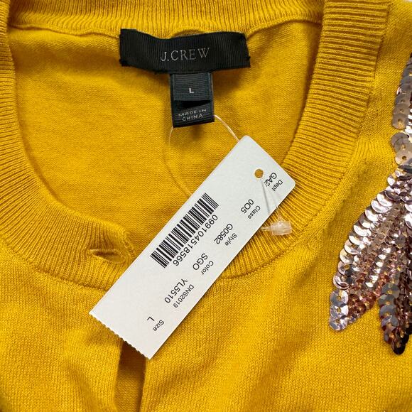 J.CREW Jackie Cardigan sweater sequin embellished L NWT - Picture 3 of 10